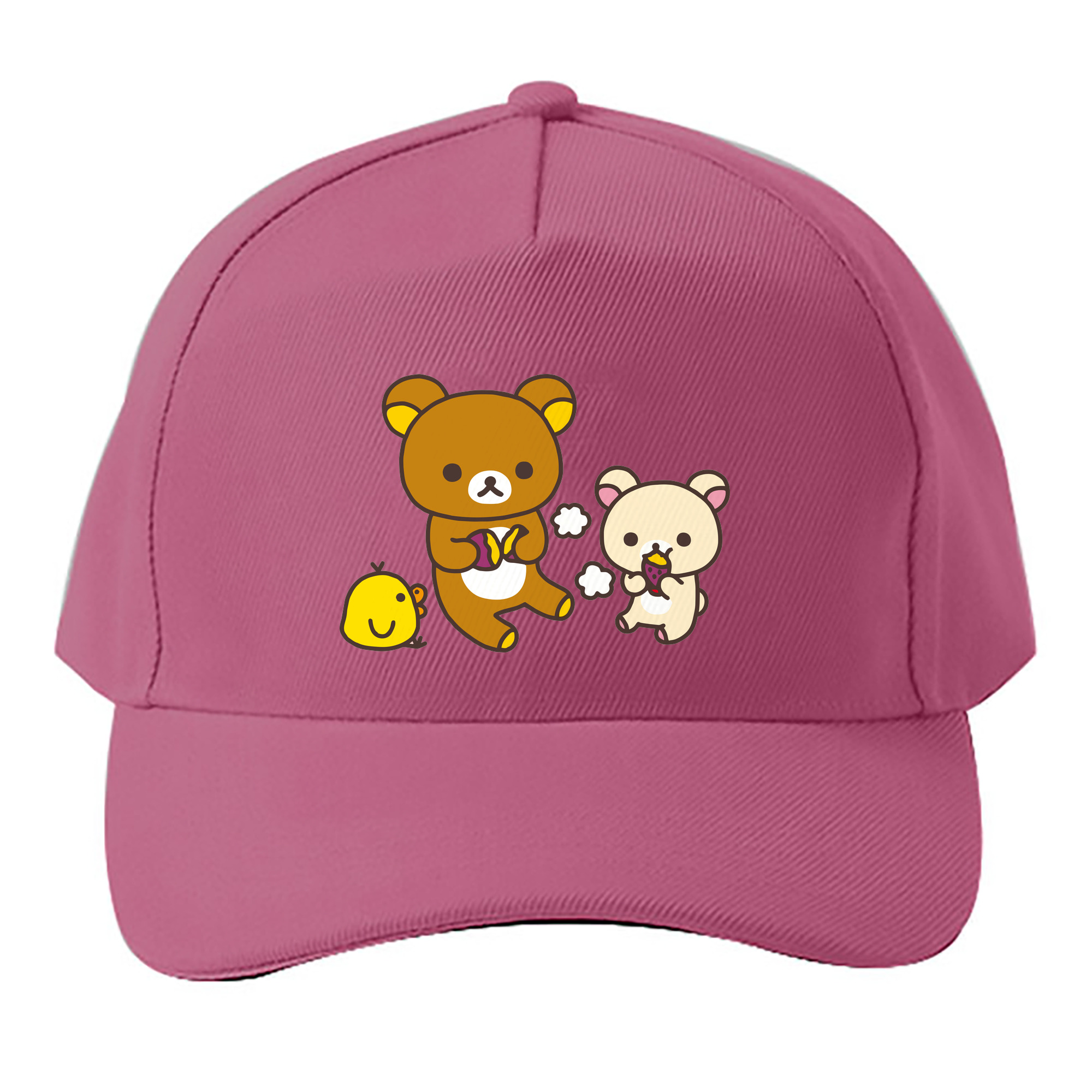 （画像用） リラックマ リラックマ キイロイトリ Rilakkuma Korilakkuma Kiiroitori ベースボールキャップ 綿100％ 男女兼用 帽子 スポーツ